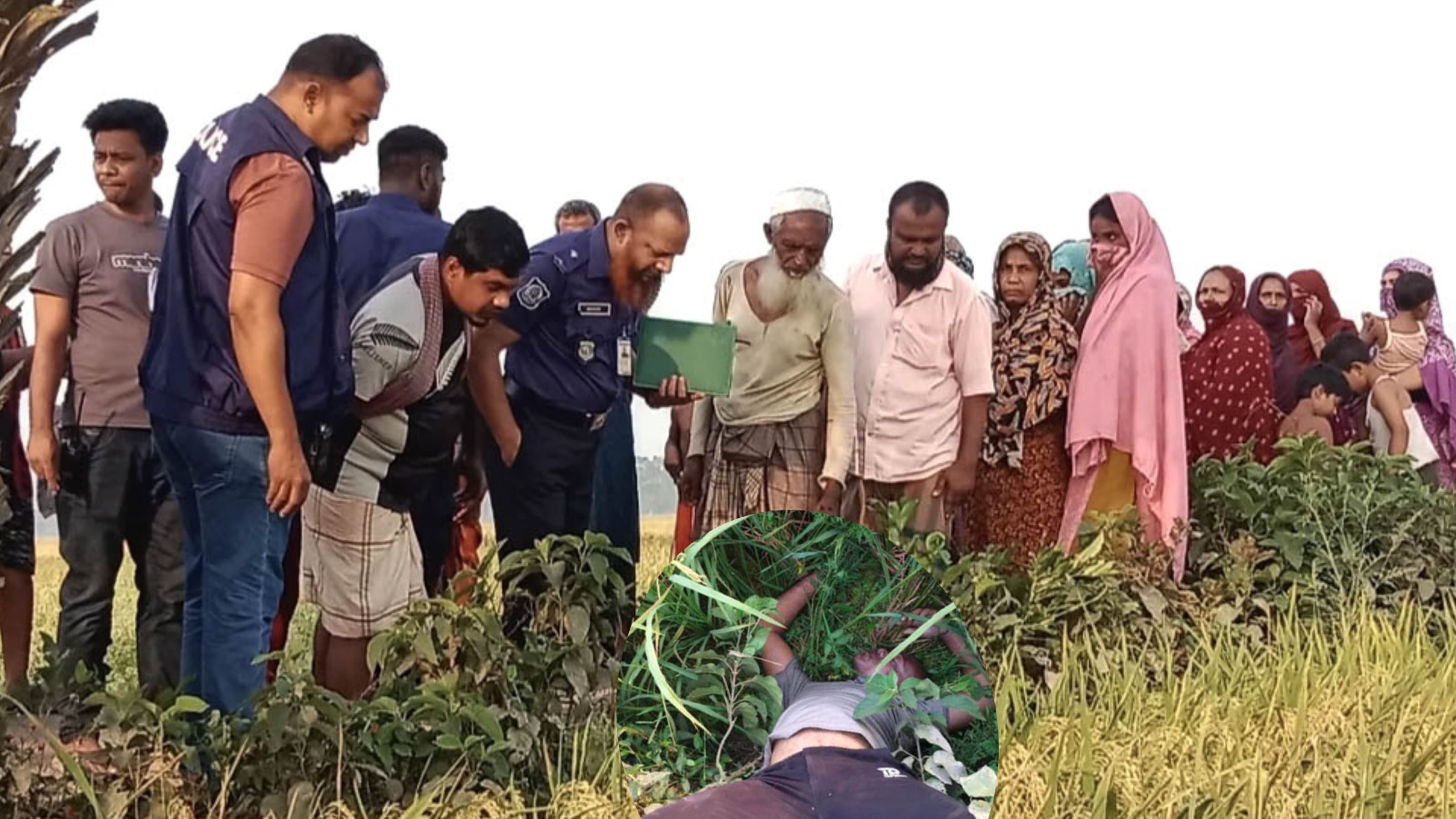 বেনাপোলের হরিণাপোতা মাঠ থেকে যুবকের লাশ উদ্ধার, এলাকায় চাঞ্চল্য