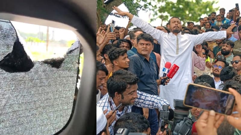 বেনাপোলে এনসিপি নেতা নাসির উদ্দীন পাটওয়ারীর গাড়িবহরে হামলা, আহত ৪