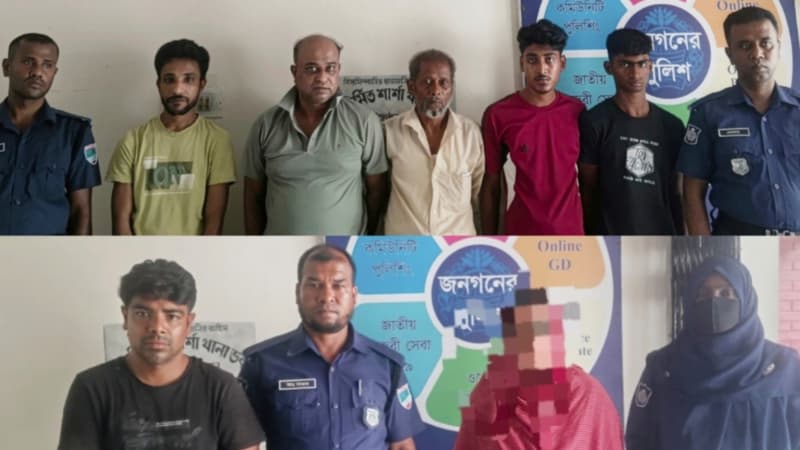 শার্শা থানা পুলিশের অভিযানে আটক ৮