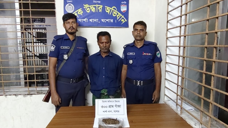 শার্শায় গাঁজাসহ ভ্যানচালক গ্রেপ্তার