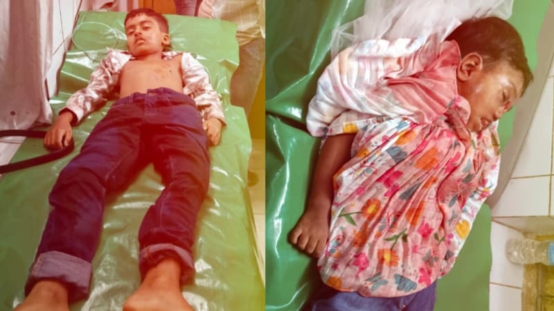 পূজা দেখতে বেরিয়ে ফিরল না দুই শিশু, সড়কে ঝরল ভাই-বোনের প্রাণ