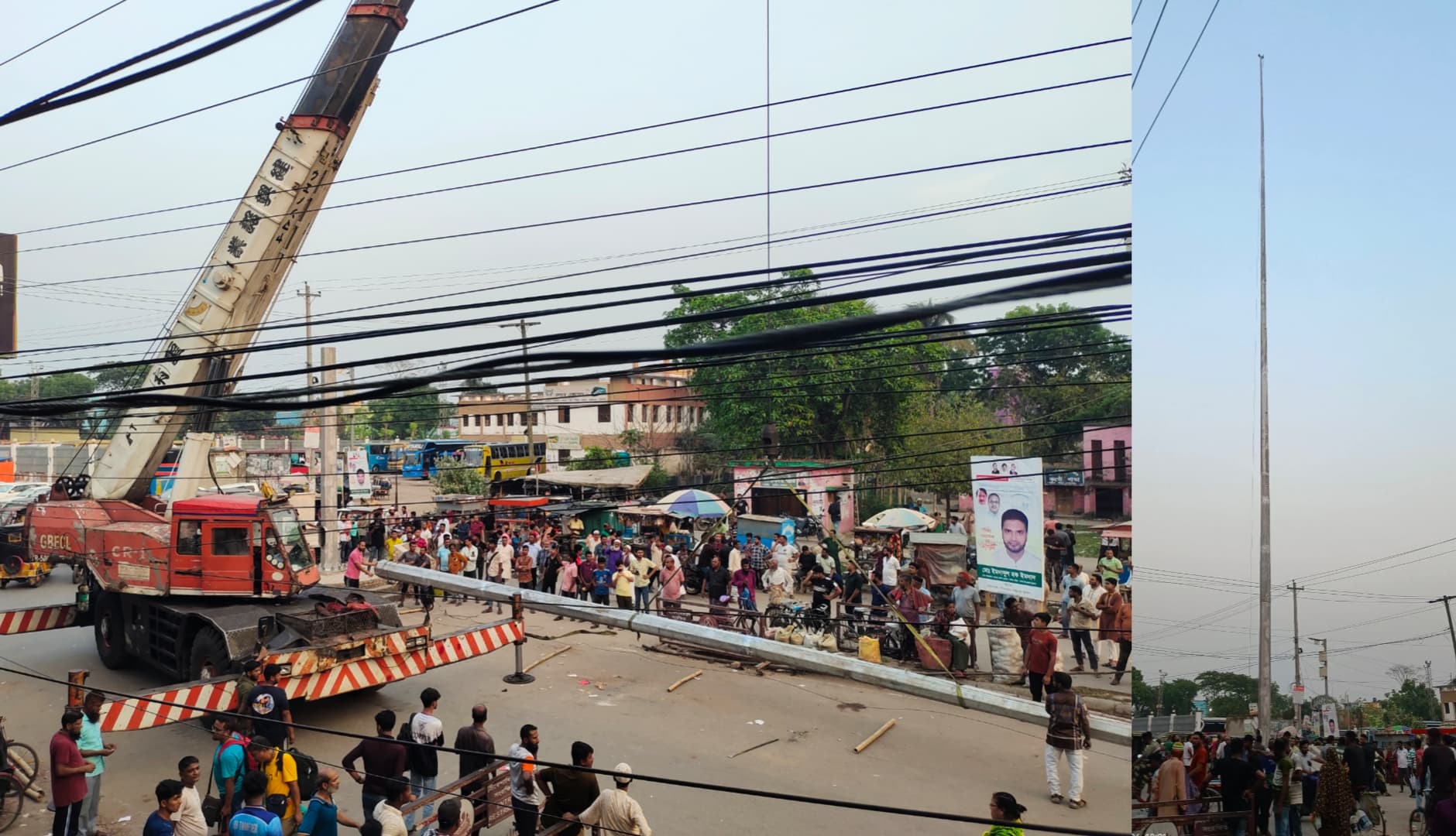 বেনাপোল শুন্যরেখায় দন্ডায়িত হলো দেশের সর্বোচ্চ ১৩০ ফুট ফ্ল্যাগস্ট্যান্ড