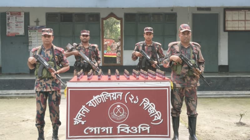 শার্শা সীমান্তে ৬৯ বোতল ভারতীয় নেশাজাতীয় সিরাপ জব্দ