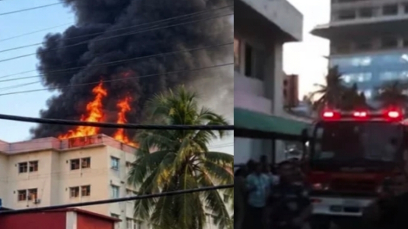ময়মনসিংহ মেডিকেলে আগুন, পদদলিত হয়ে শিশুসহ নিহত ৬