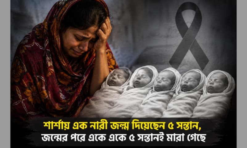 শার্শায় পাঁচ সন্তানের জন্ম দিয়েছেন এক গৃহবধু, জন্মের পরই পাঁচজনের মৃত্যু